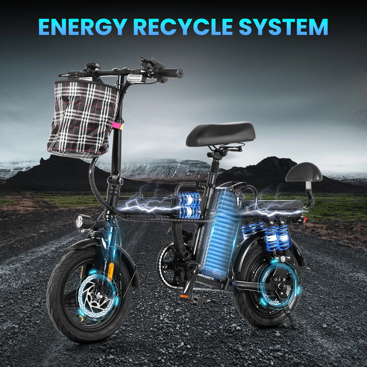 AiliFe Electric bicycle 500W Foldable Electric bike 48V 20Ah Folding E Bike Long Range for Commuting