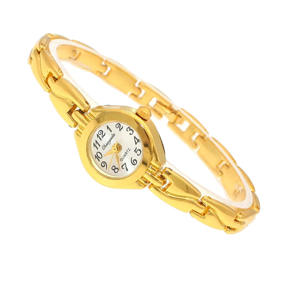 New Women Bracelet Watch Mujer Golden Relojes Small Dial Quartz Watch Popular Wristwatch Hour female ladies elegant watches