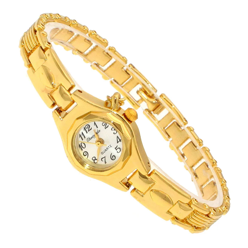 New Women Bracelet Watch Mujer Golden Relojes Small Dial Quartz Watch Popular Wristwatch Hour female ladies elegant watches