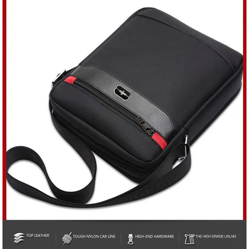 Vintage Oxford black swiss bags men's shoulder bag man Waterproof messenger crossbody bags for men 2019 bandolera hombre