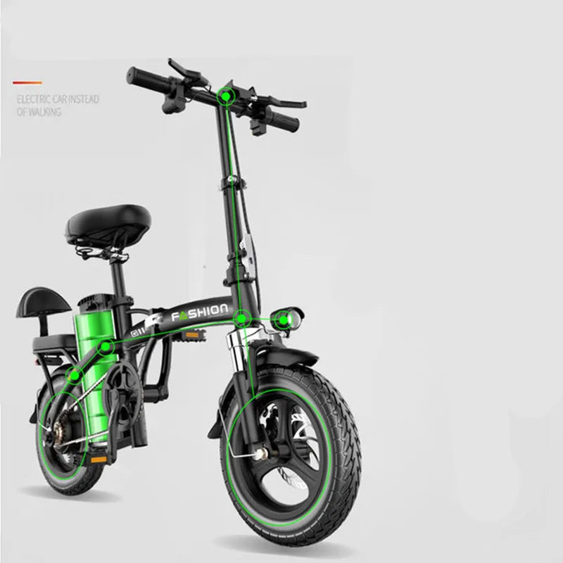 Folding Electric Bicycle with Lithium Battery, 40 W, 40 W, 42V, 30Ah, 400W, ATV Cruiser Electric Bicycle, 120km