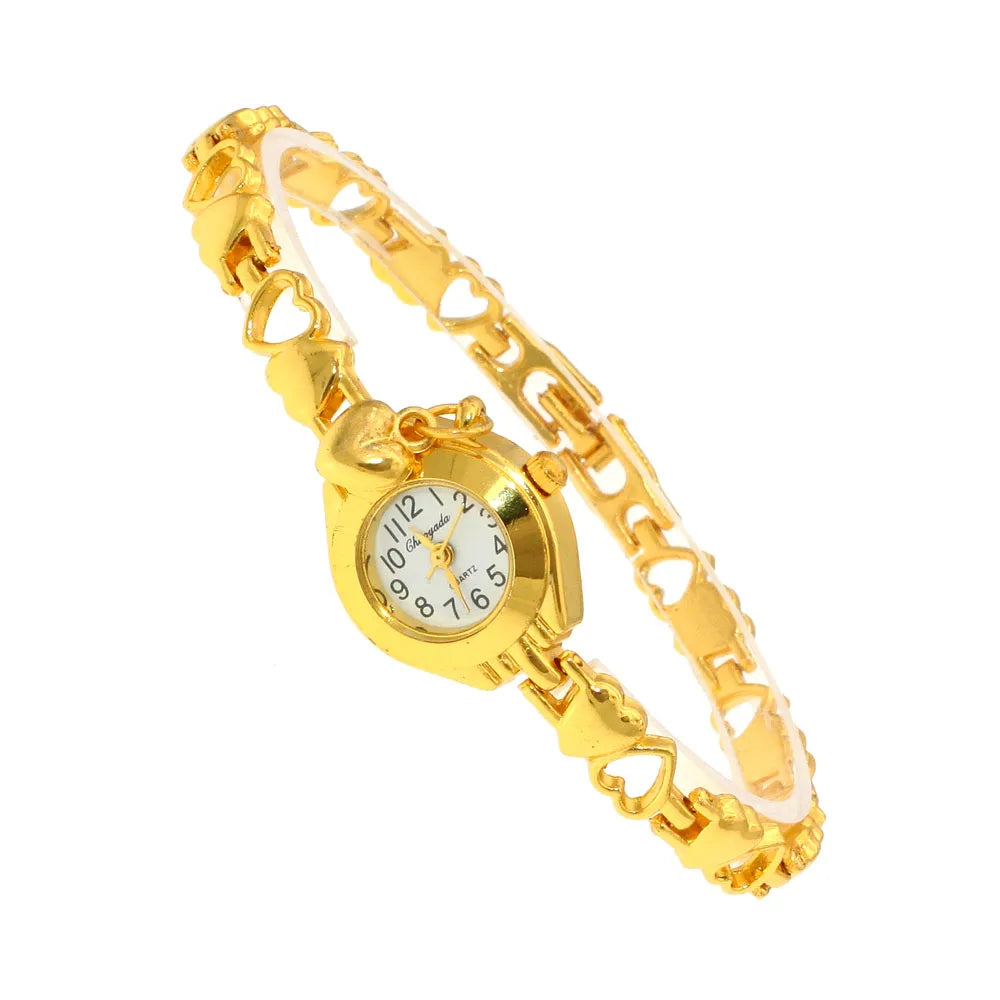 New Women Bracelet Watch Mujer Golden Relojes Small Dial Quartz Watch Popular Wristwatch Hour female ladies elegant watches