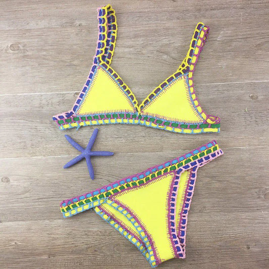 Sexy Bikinis  Summer Women Swimsuit Hand Crocheted Bikini Set Swimwear Beach Bathing Suit Biquini Female Monokini