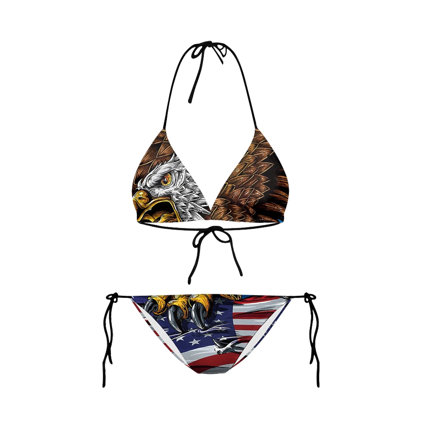 2023 Bikinis Mujer Women Bikinis Swimwear Beach Wear American Flag Bikini 3D Printed Sexy Swimsuit Bathing Suits