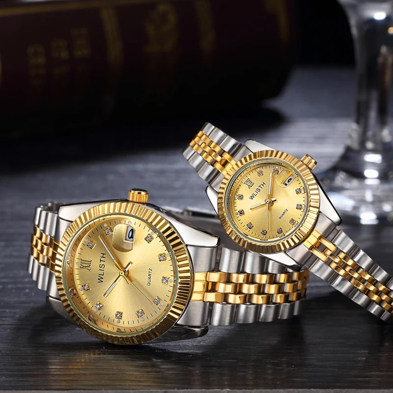 Couple Watch 2025 Mens Watches Top Brand Luxury Quartz Watch Women Clock Ladies Dress Wristwatch Fashion Casual Lovers Watch