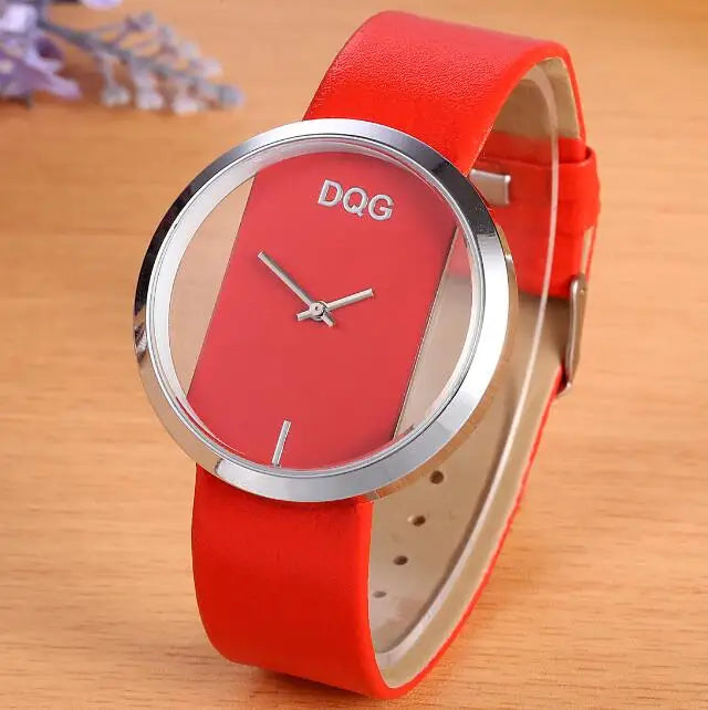 Women Watches 2025 Luxury Transparent Elegant Casual Quartz Watch Women Strap Relogios Feminino Ladies Wrist Watch Red Clock Hot
