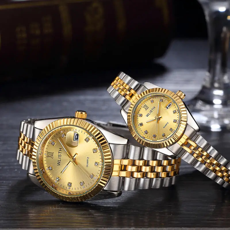 Couple Watch 2025 Mens Watches Top Brand Luxury Quartz Watch Women Clock Ladies Dress Wristwatch Fashion Casual Lovers Watch
