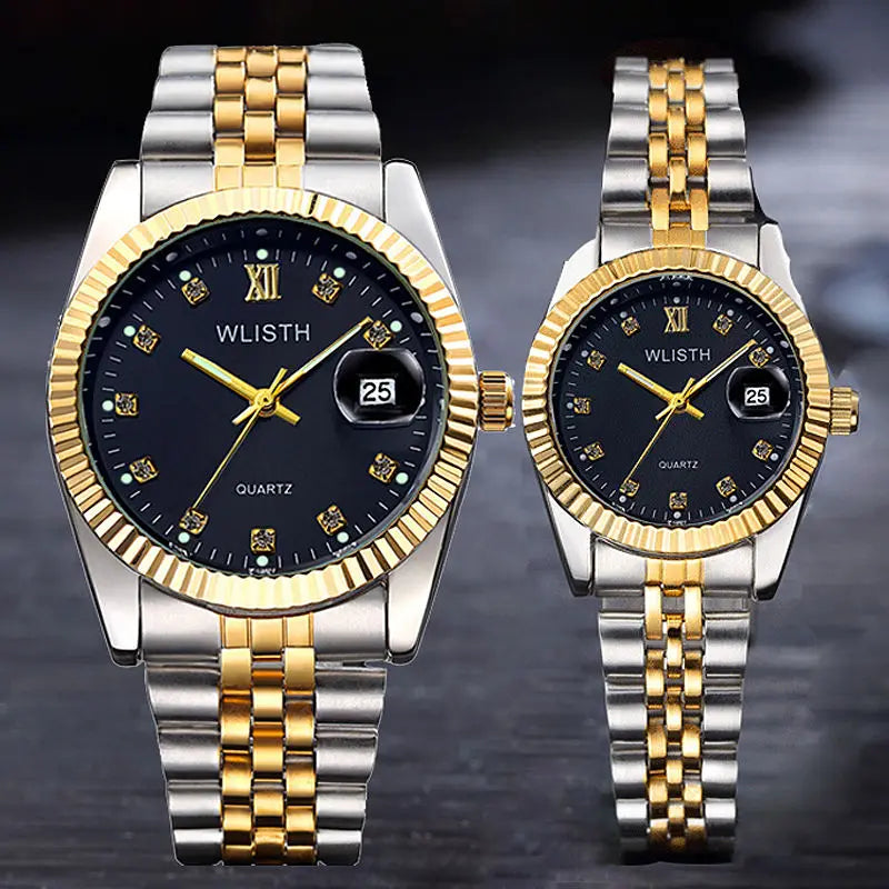 Couple Watch 2025 Mens Watches Top Brand Luxury Quartz Watch Women Clock Ladies Dress Wristwatch Fashion Casual Lovers Watch