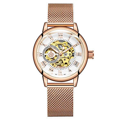Women's Mechanical Watch High-end Top Brand Luxury Women Fashion Casual All Steel strap Automatic Ladies Watches Zegarek Damski