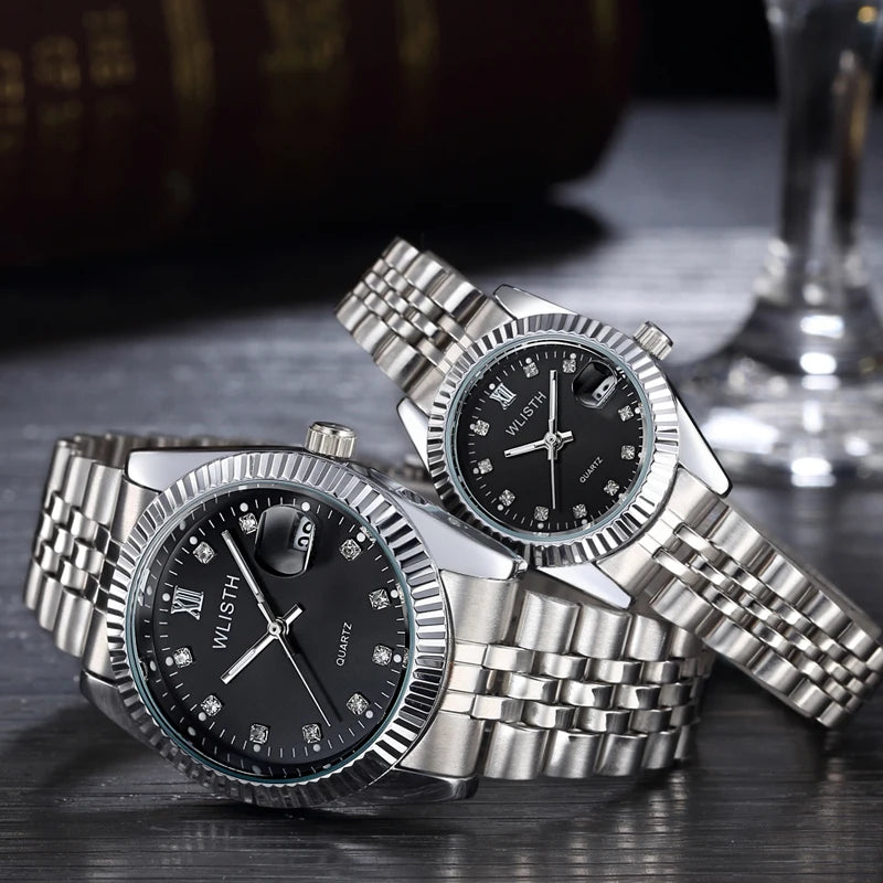 Couple Watch 2025 Mens Watches Top Brand Luxury Quartz Watch Women Clock Ladies Dress Wristwatch Fashion Casual Lovers Watch