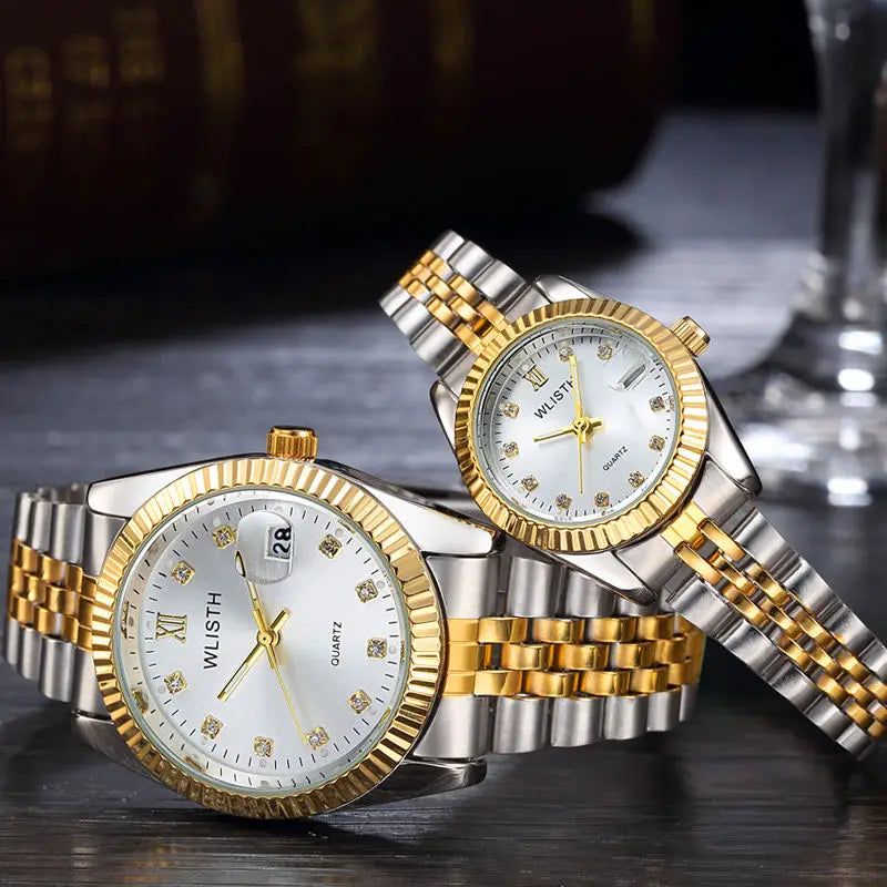 Couple Watch 2025 Mens Watches Top Brand Luxury Quartz Watch Women Clock Ladies Dress Wristwatch Fashion Casual Lovers Watch
