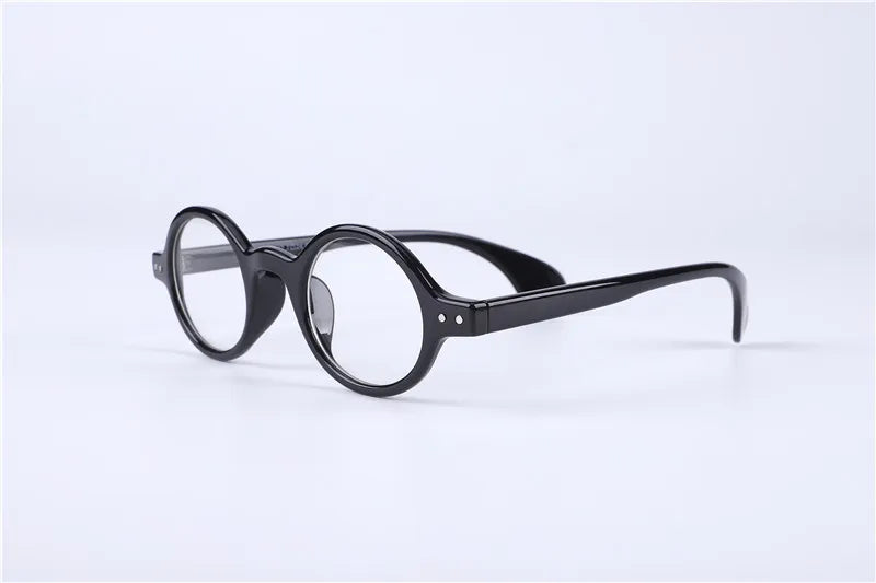 Vintage Oval Round 42.70mm Acetate Eyeglass Frames Myopia Mens Womens Full Rim Retro Fashion Glasses Rx Able