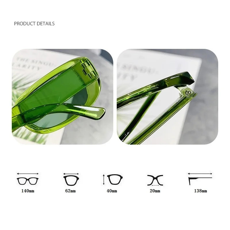 Small Rectangle Sunglasses Women Oval Vintage Brand Designer Square Sun Glasses For Women Shades Female Eyewear Anti-glare UV400