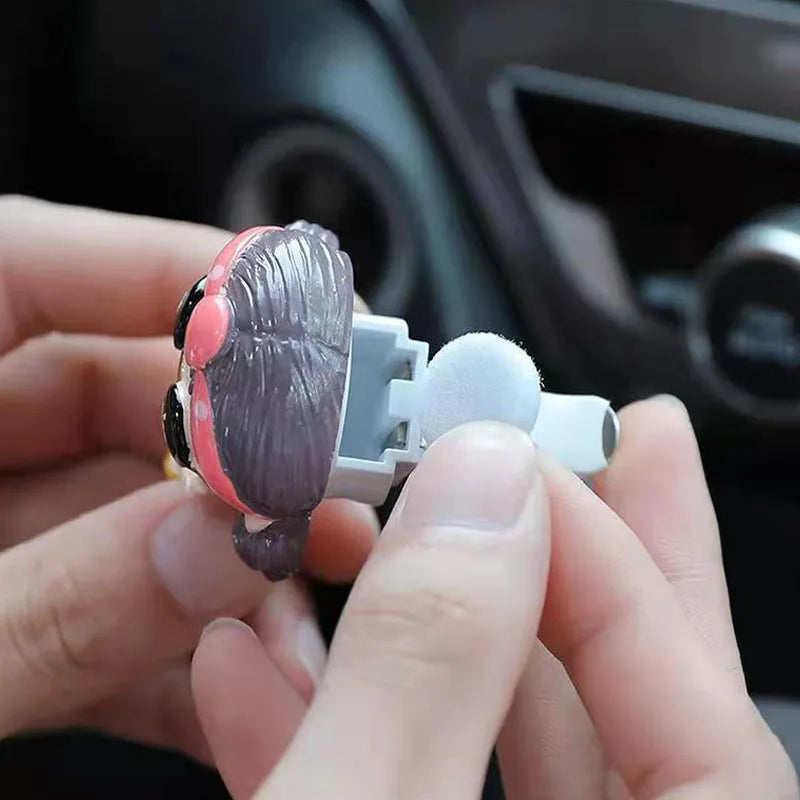 Creative Car Air Freshener Cartoon Rich Woman Lasting Light Fragrance Air Conditioner Outlet Aromatherapy Car Perfume Diffuser