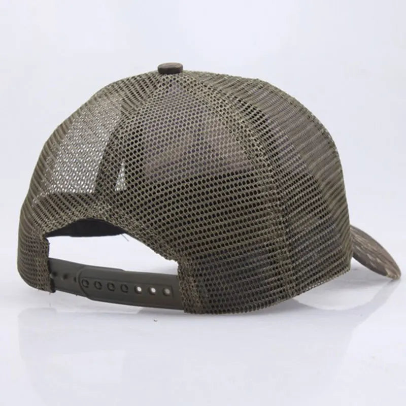Unisex Sports Quick-Drying Casual Mesh Baseball Cap Men Camouflage Tactical Hat Summer Outdoor Hunting Fishing Army Trucker Hat
