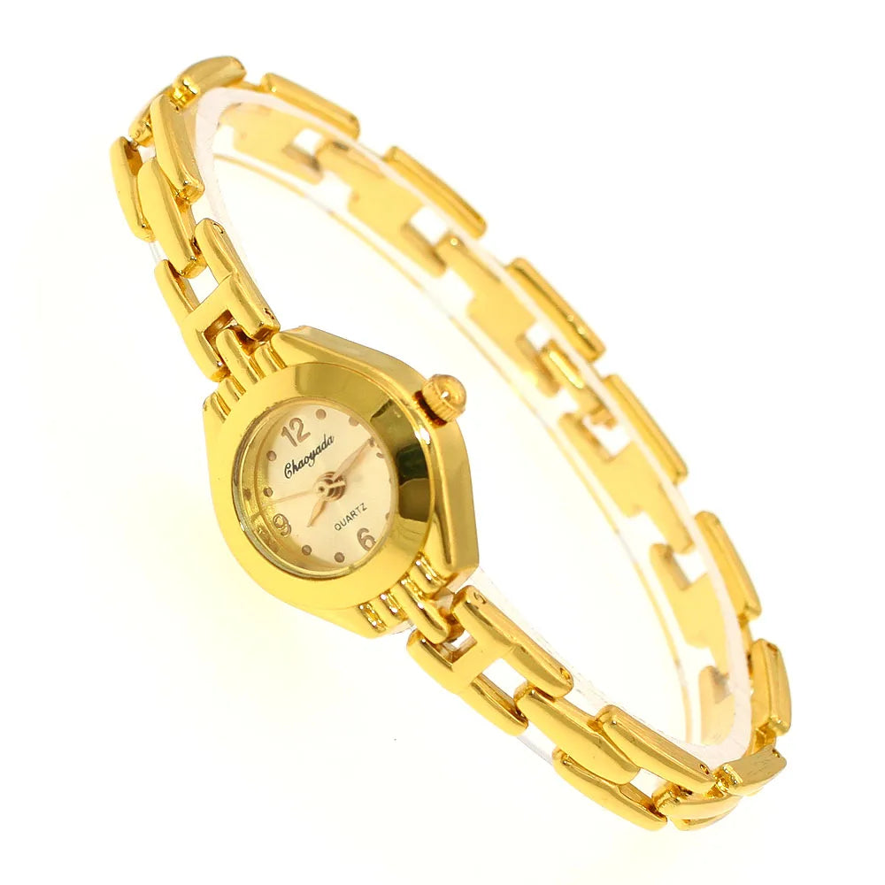 New Women Bracelet Watch Mujer Golden Relojes Small Dial Quartz Watch Popular Wristwatch Hour female ladies elegant watches