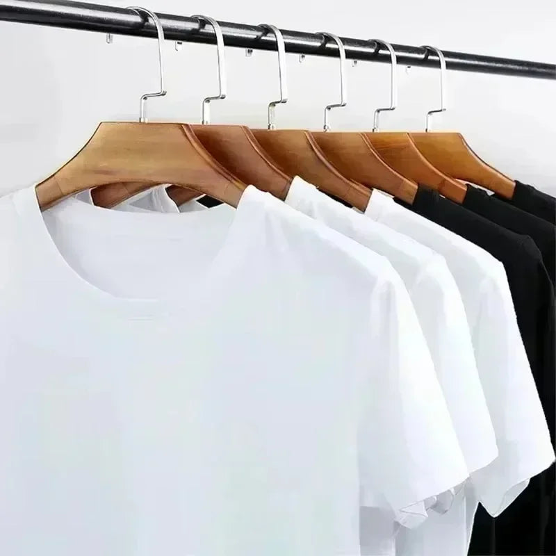 Women Clothing Chic Hand-painted Printing Basic T-shirt Summer Fashion Pure Round Neck Short Sleeve Tees Casual Loose Top Y2K