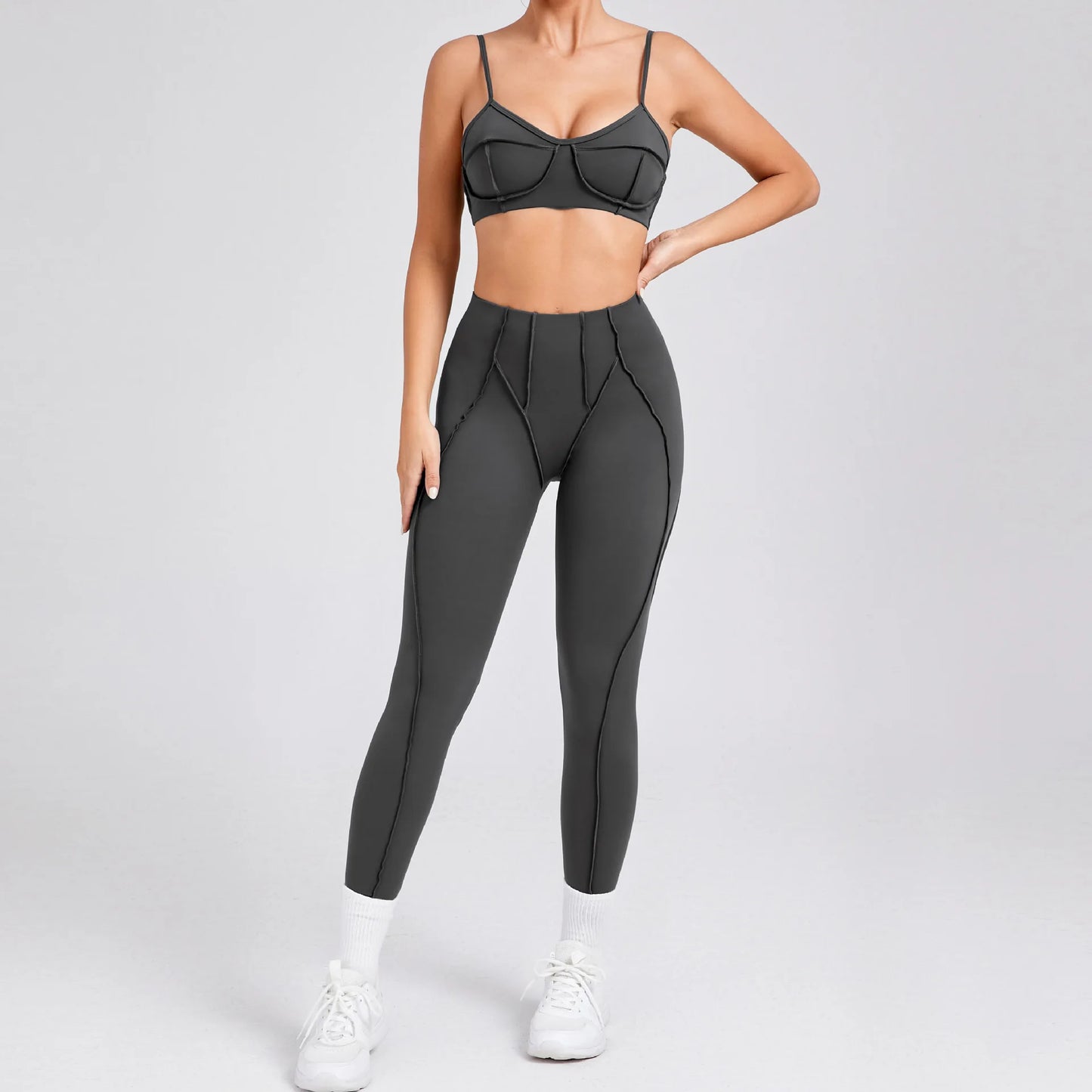 New Stereoscopic Aesthetics Athletic Wear Women Yoga Set Workout Outfit Yoga Sportswear Legging Sports Bra Gym Clothes Yoga Suit