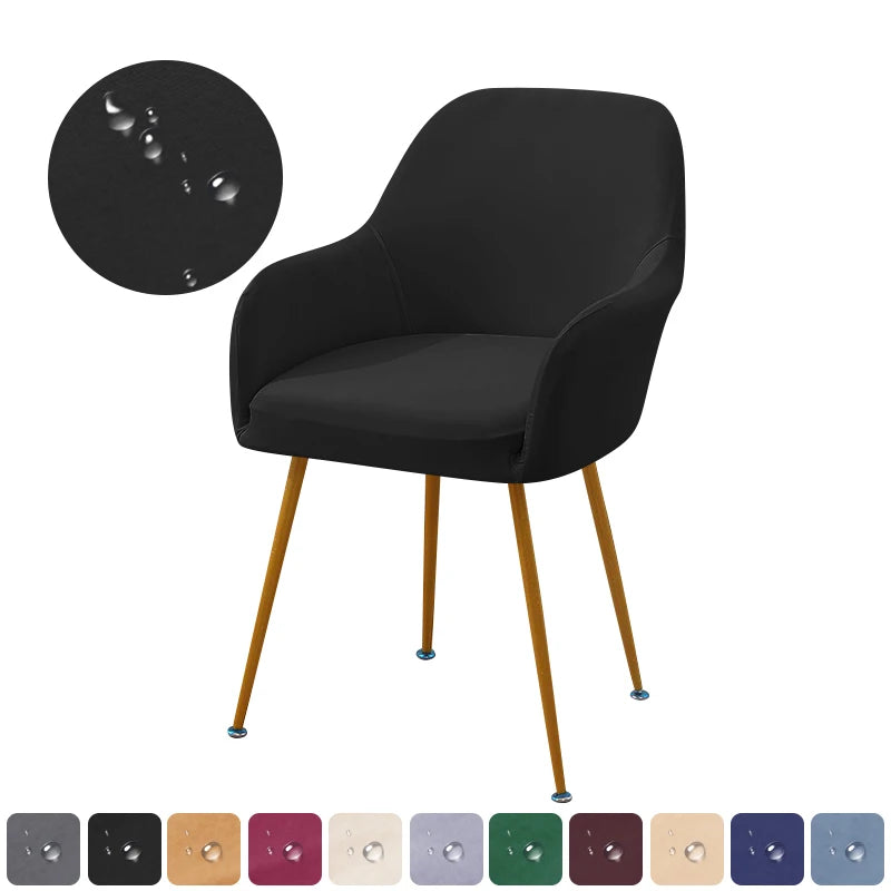Water Repellent High Arm Chair Cover Elastic Dining Chairs Slipcovers Removable Solid Color Armchair Covers for Hotel wedding