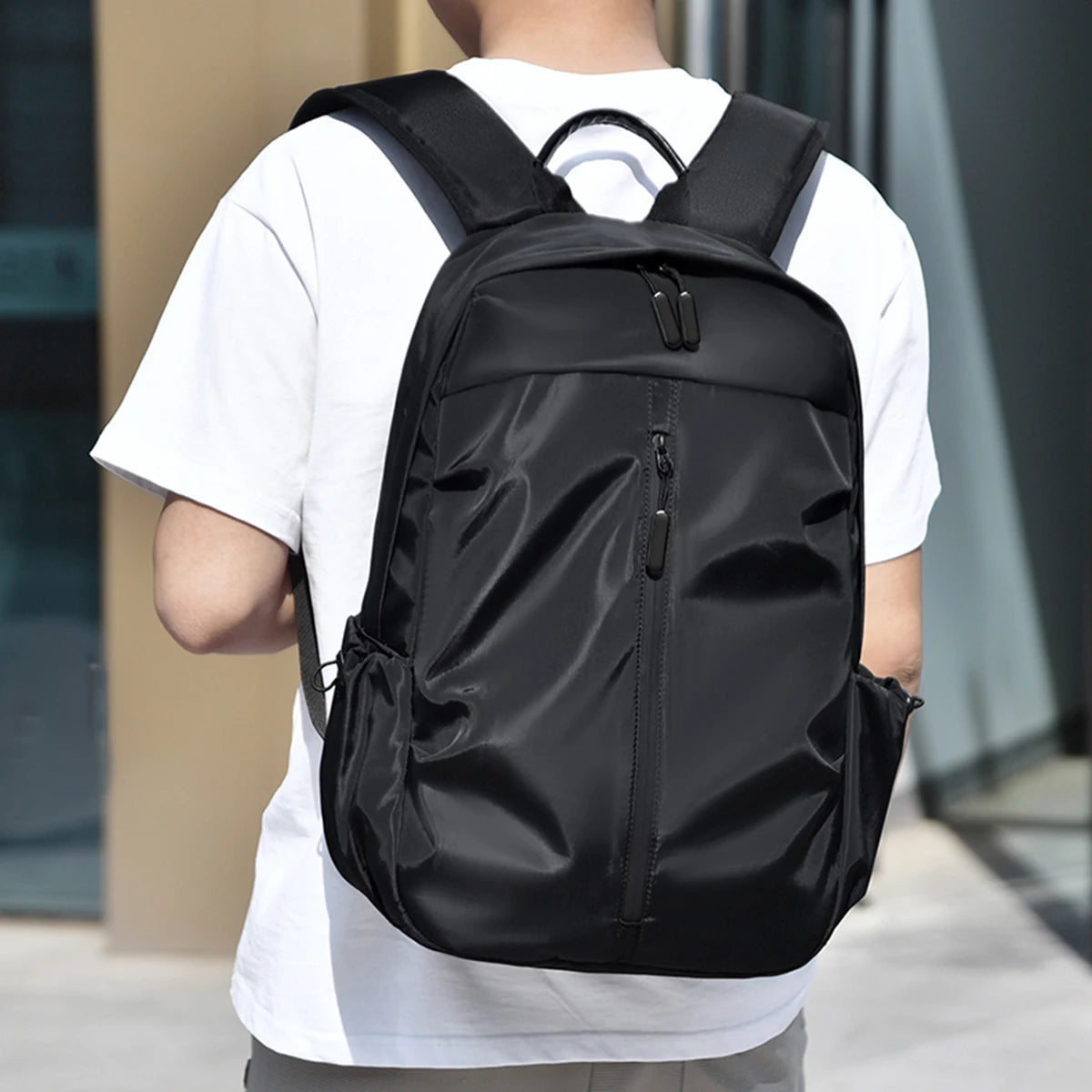 Men's Casual Large Capacity Travel Charging Backpack Lightweight Waterproof Computer Backpack Student School Bag Unisex
