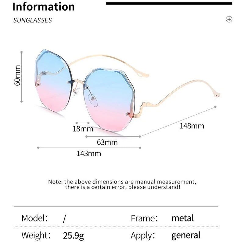 Fashion Sunglasses Women Metal Female UV400 Vintage Ladies Stylish Design Oversized Square Sunglasses For Women