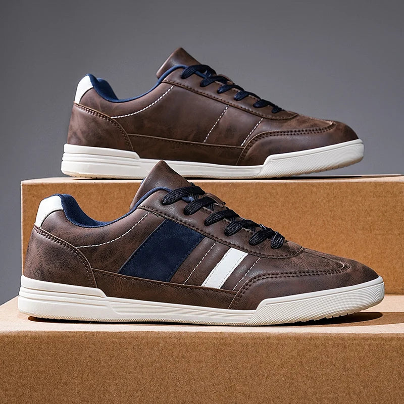 New Men Shoes Flats Walking Leather Casual Shoes Men Barefoot Wide-toed Shoes Wider Toe Casual Sneakes