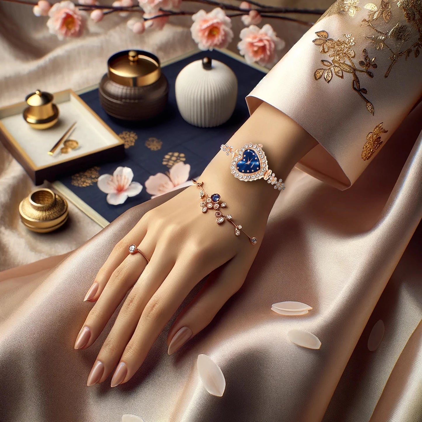 The new women's watch features a fashionable, classic, versatile, gorgeous and elegant design, featuring a quartz watch