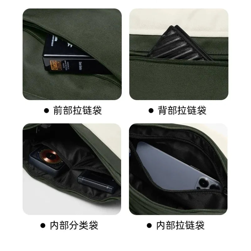 Men's Crossbody Bag, Large Capacity, Casual Function, Shoulder Bag, Trendy Sports Backpack, Portable Travel Messenger Bag