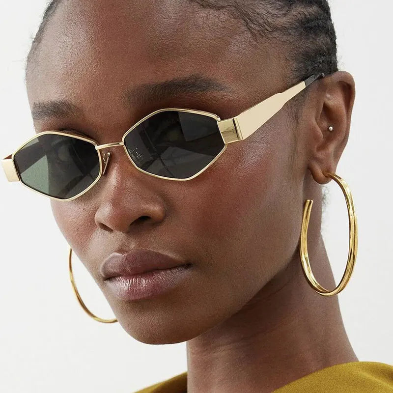 Vintage Special-Shaped Sunglasses Women Men Square Sun Glasses Female Retro Polygon Oculos De Sol for Male Eyeglass Eyewear