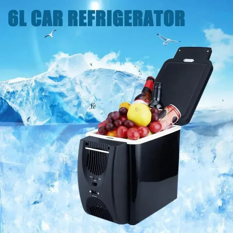 6L 12V Electric Car Refrigerator Mini Freezer Car Freezer Cooler and Warmer Electric Fridge Portable Icebox Travel Refrigerator