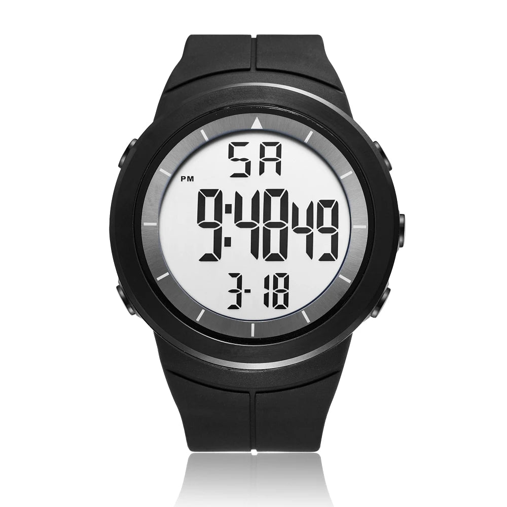Digital Watches for Men Black 50M Diving Tactical Wristwatch Big Dial Waterproof Electronic Led Military Clocks Alarm Stopwatch
