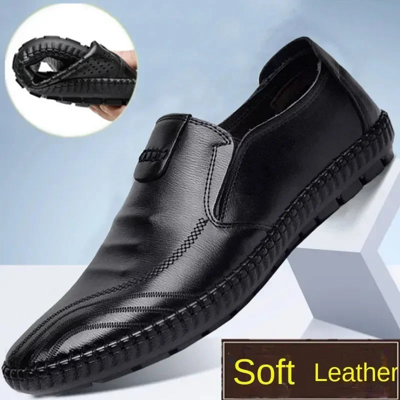 Men Casual Loafers Comfortable Lightweigh Walking Footwear Moccasins Breathable Slip on Male Leather Shoes Zapatos Hombre Male