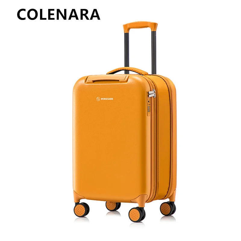 COLENARA ABS+PC Suitcase Large Capacity Trolley Case 20"24"28 Inch Boarding Box Women's Ultra-lightweight Rolling Luggage