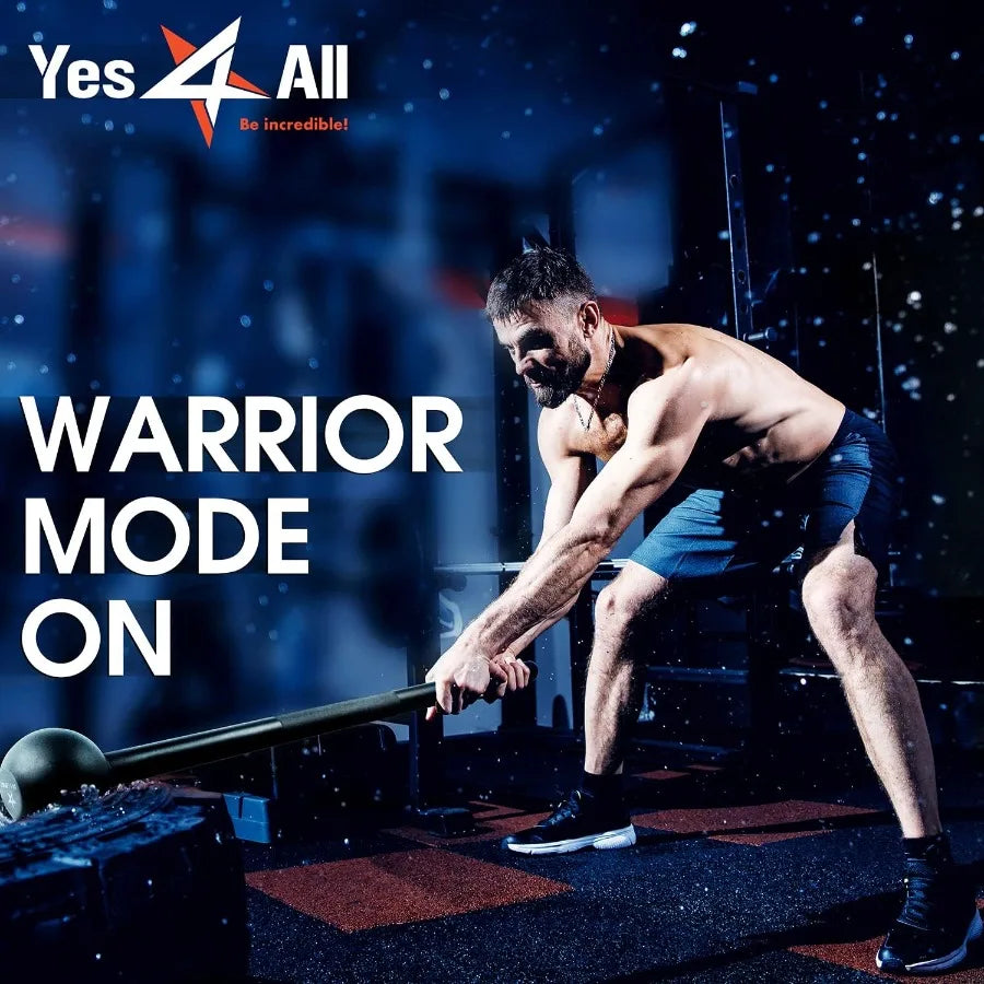 Yes4All Steel Mace Bell for Strength Training Ideal for Full Body Muscle Development Shoulder Grip and Forearm Workouts Effecti