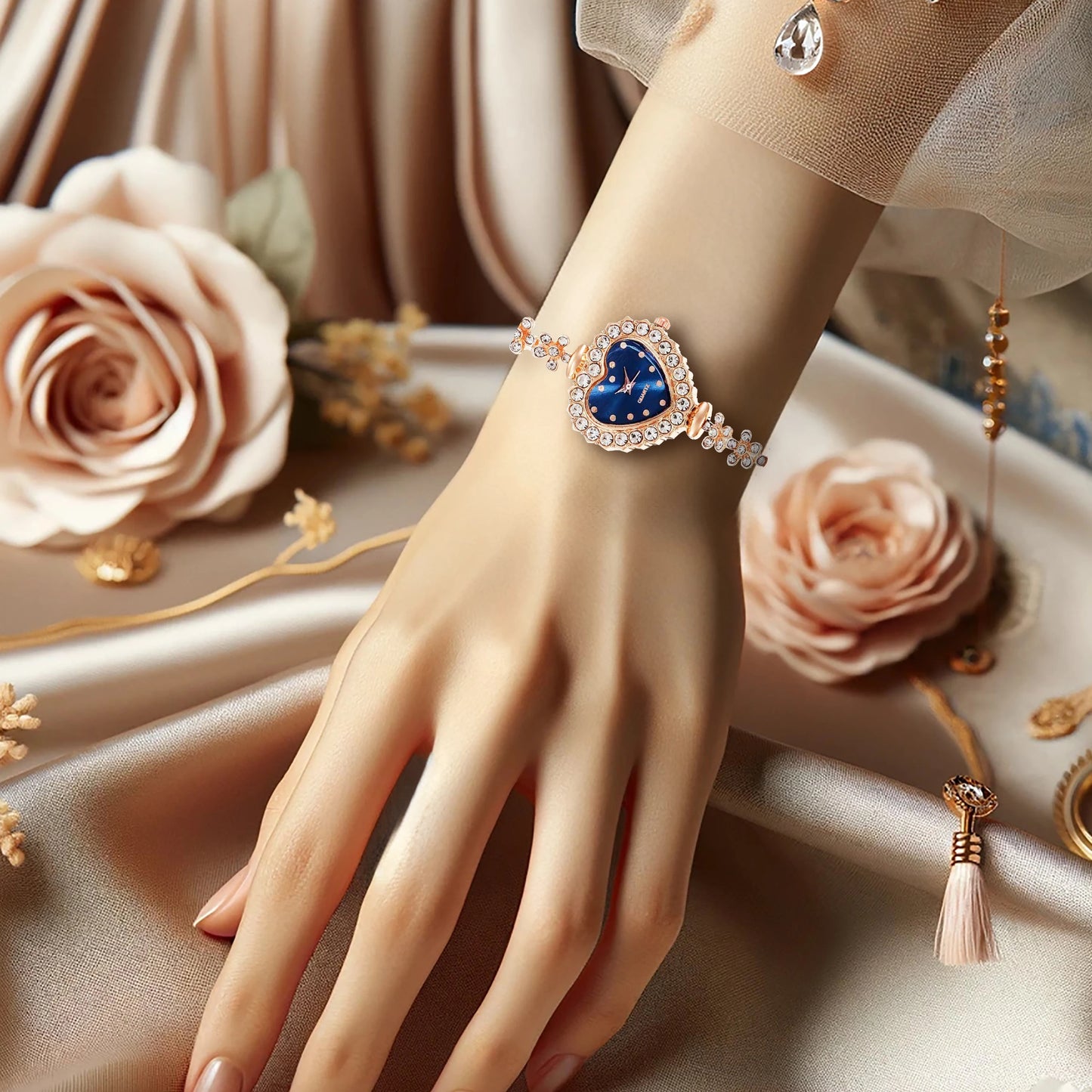 The new women's watch features a fashionable, classic, versatile, gorgeous and elegant design, featuring a quartz watch