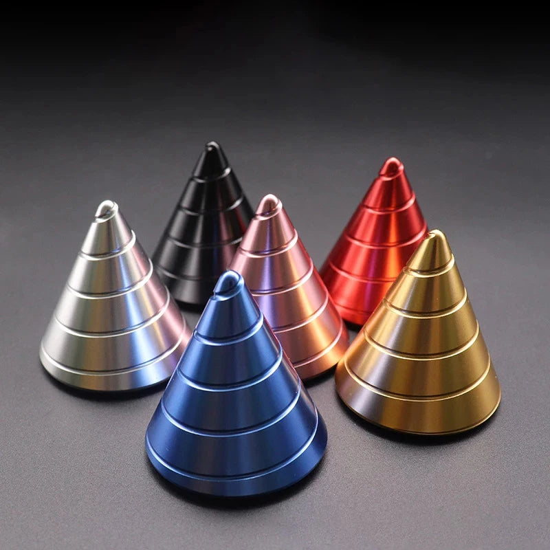 Spiral Cone Fidget Gyro Optical Illusion Kinetic Spinner Desk Toy Stress And Anxiety Relief Gifts Cool Gadget For Office Adults