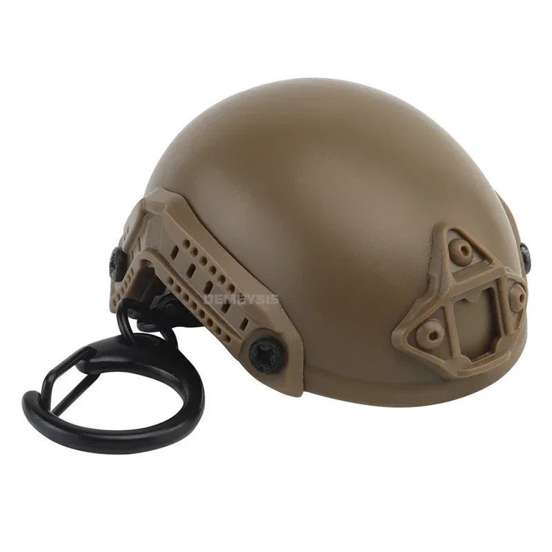 Mini Fast Helmet Keychain Hiking Camping Bottle Cap Opener Decrowner Dummy Helmet Shaped Toy Decoration Gift Outdoor Tool