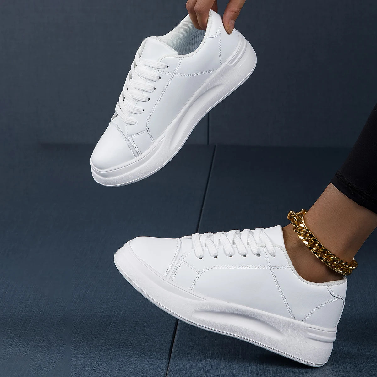 Woman Shoes Hight Quality Sneakers For Female Black White Shoe Fashion Casual Light Walking Footwear Zapatillas Hombre Size35-42