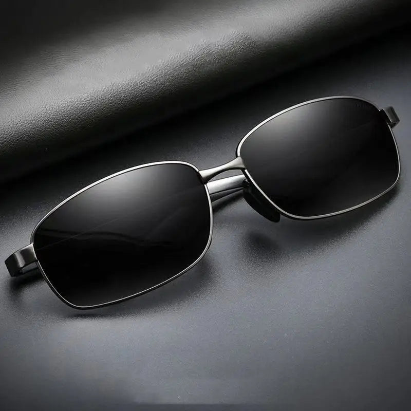 Men's Polarized Photochromism Sunglasses Men Metal Frame Rectangle Sun Glasses Night Fishing Driving Eyewear UV400 Gafas De Sol