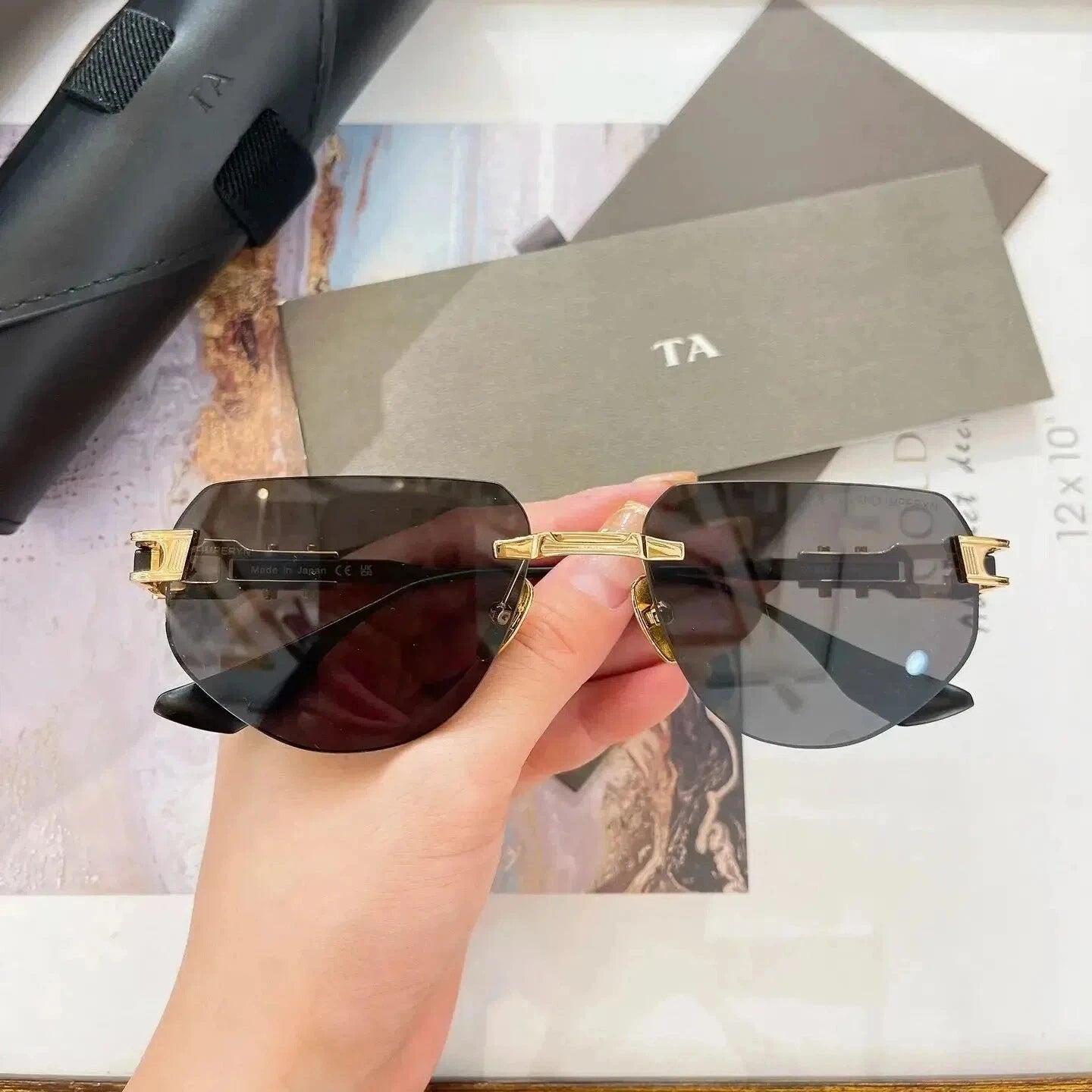 Authentic For DIYTA DT GRAND IMPERYN DTS164-A Stylish Men Women Sun Glasses Gradient Pink Lenses Male Couple Eyewear With Box