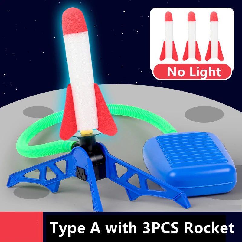 Toy Rocket Launcher for Kids, Foam Rocket & Air Launch Pad, Fun Outdoor Activitie Sport Game for Children