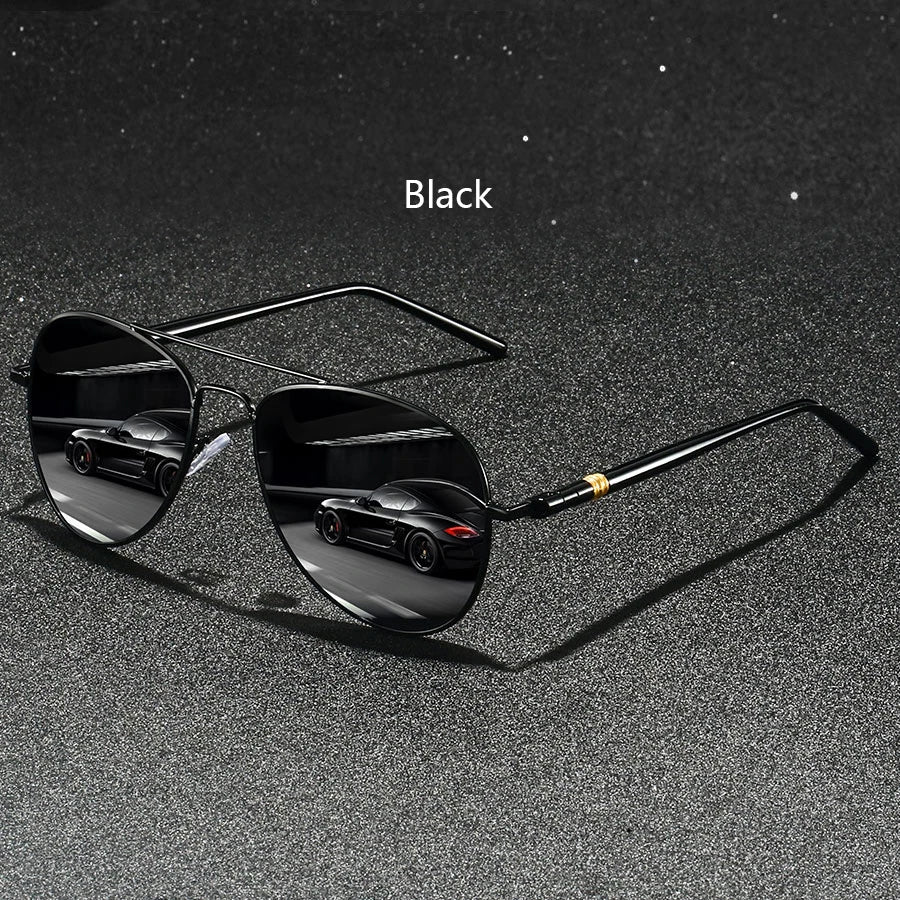 Fashion Vintage Metal Frame Sunglasses Men Women Fishing Driving Man Luxury Brand Designer Sun Glasses Anti-Glare Eyewear UV400