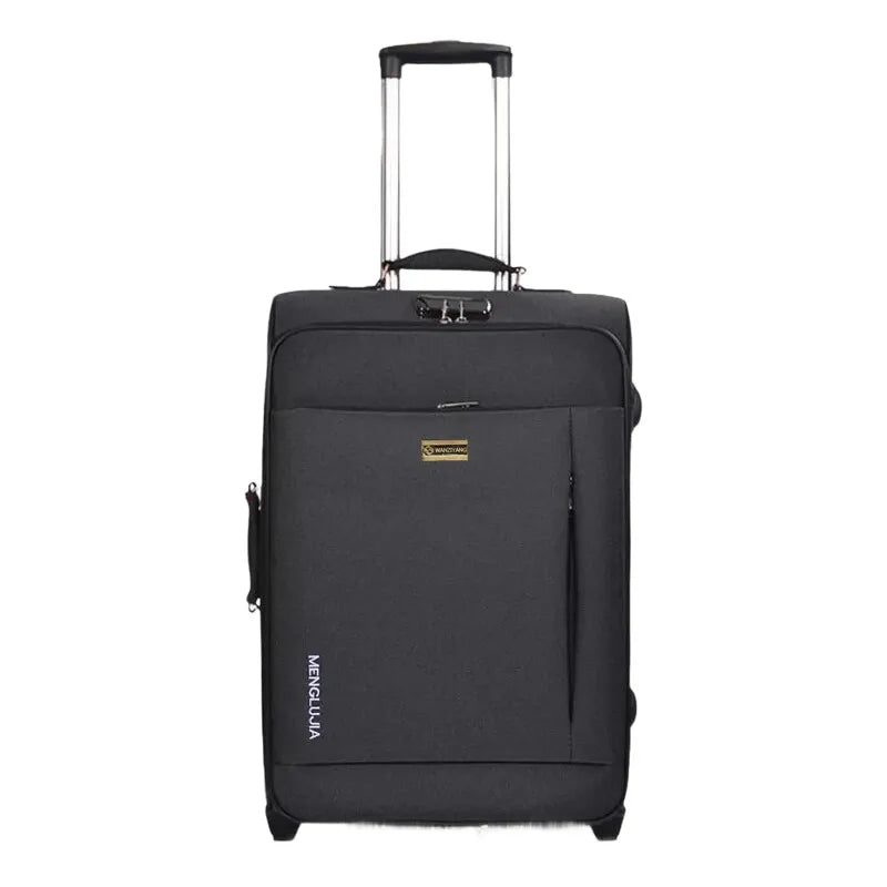 Oxford Fabric Rolling Trolley Suitcase - Men & Women’s Travel Luggage with Wheels