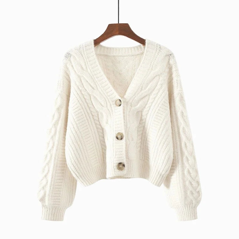 Female Solid Sweater Women Knitted Coats Autumn Winter Fashion Cardigan Long Sleeve Casual Knit Jacket Cardigans Tops Knitwear