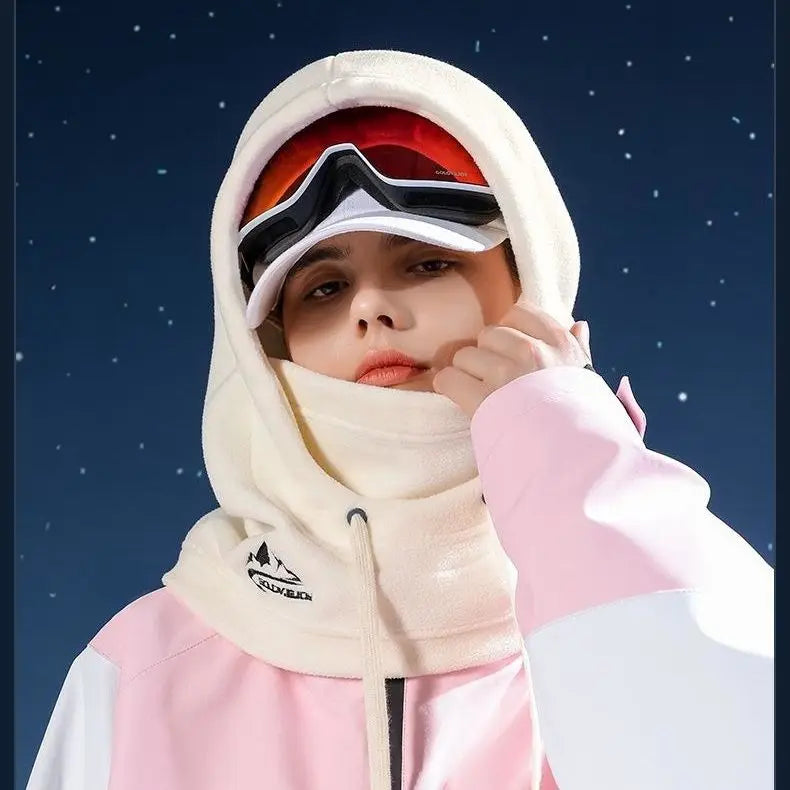 Autumn Winter Warm Outdoor Windproof Coldproof Skiing Riding Cover Face Neck Protecting All-in-One Hat Solid Velvet