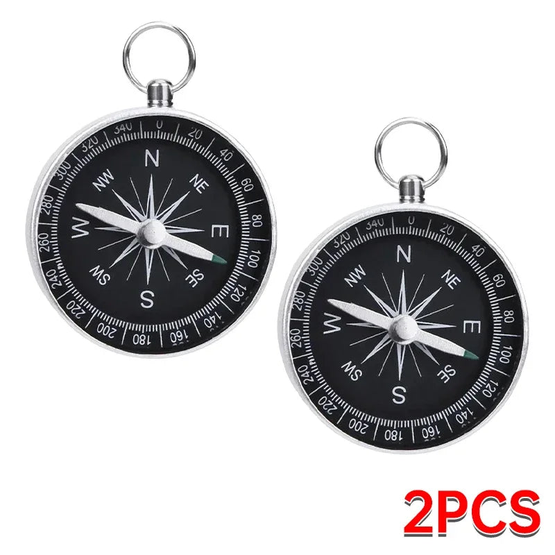 Pocket-sized Compass, Portable Survival Movement Navigation Compass with Key Ring, Suitable for Outdoor Camping and Hiking