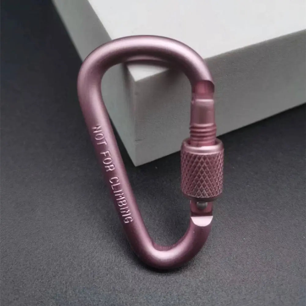Multi Colors Aluminum Alloy Carabiner Safety Buckle Keychain with Lock Climbing Button D-shape Carabiner Camping Hiking Hook