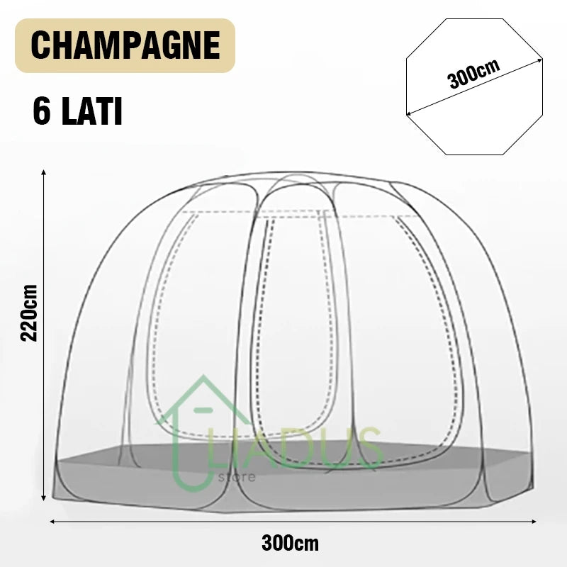 4-8 Person Outdoor Waterproof Transparent Dome Tent Mushroom Shaped Camping Shelter for Hiking Lightweight Portable Tent
