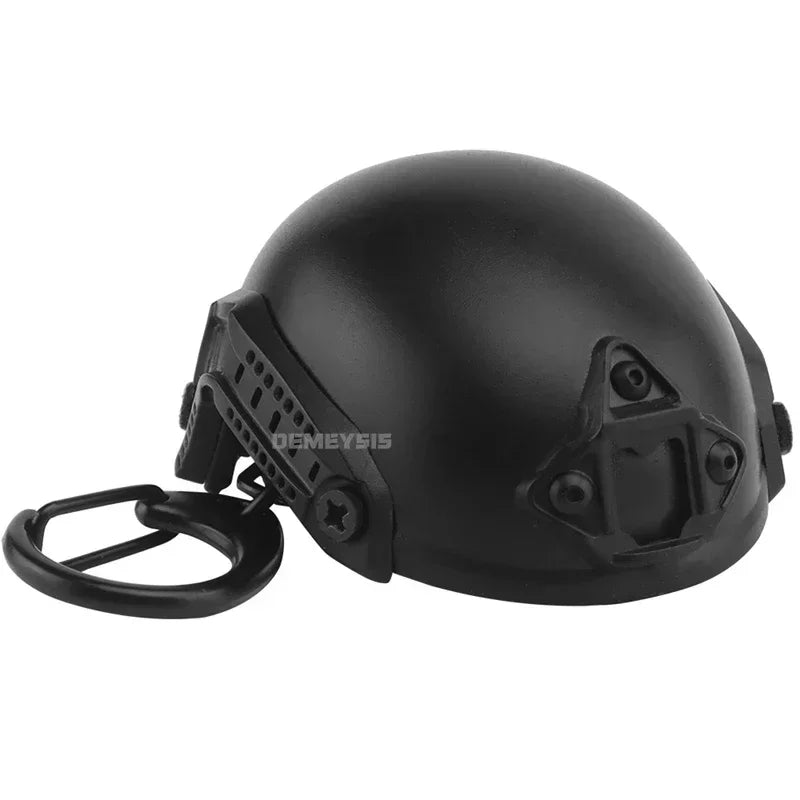 Mini Fast Helmet Keychain Hiking Camping Bottle Cap Opener Decrowner Dummy Helmet Shaped Toy Decoration Gift Outdoor Tool