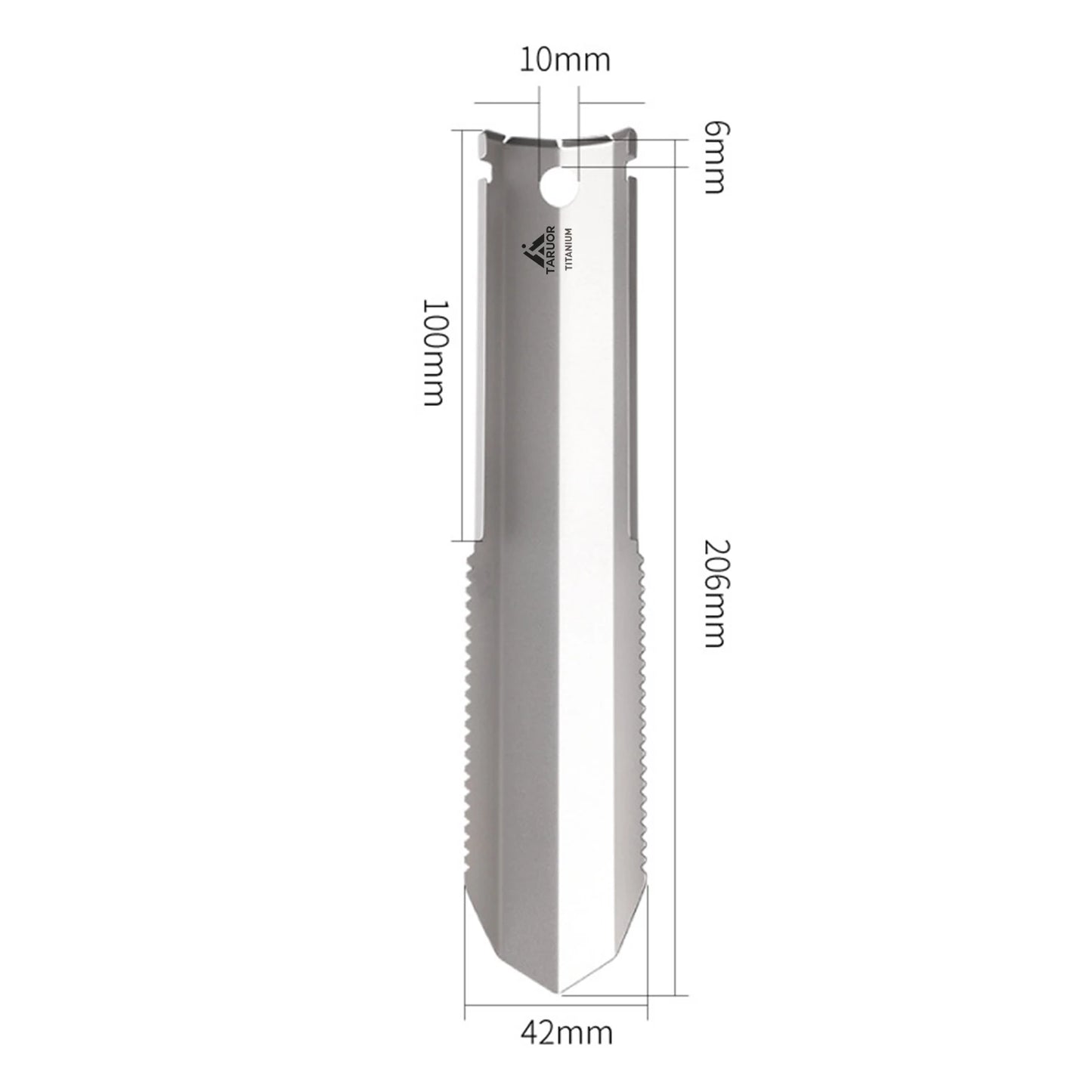 Tomshoo Titanium Garden Hand Serrated Shovel Outdoor Camping Hiking Backpacking Trowel with Clip Hand Shovel Outdoor Tools
